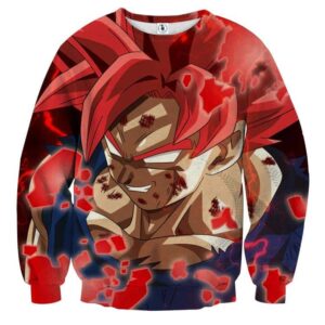 Dragon Ball Super Rage Goku Red Ultra Instinct Epic Sweater