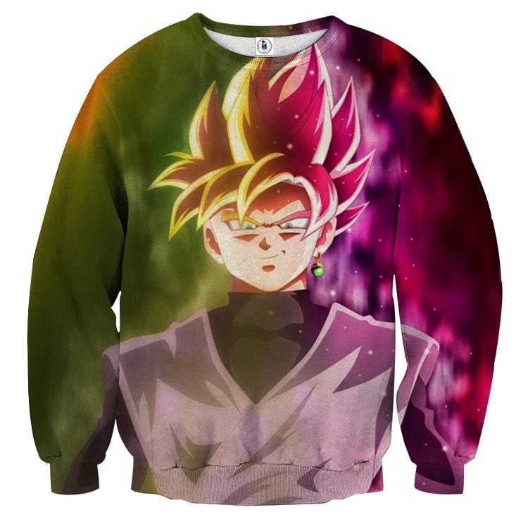 Dragon Ball Super Saiyan Black Goku Rose 2 Epic Sweatshirt