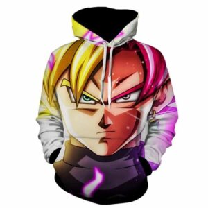Dragon Ball Super Saiyan Goku 2 Black Rose Cool Close Up Hoodie