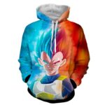 Dragon Ball Super Saiyan Serious Vegeta Blue Red Cool Hoodie