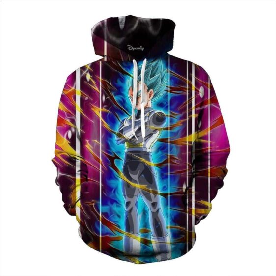 Dragon Ball Vegeta Super Saiyan God Blue SSGSS Aura Power Dope Design Pocket Hoodie