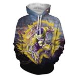 Dragon Ball Z Angry Frieza In His Golden Armor Form Hoodie