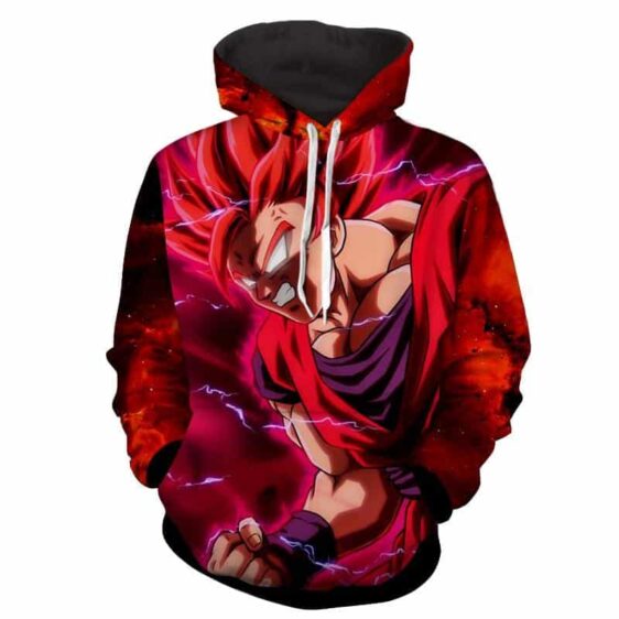 Dragon Ball Z Electrifying Super Saiyan Red Goku Hoodie