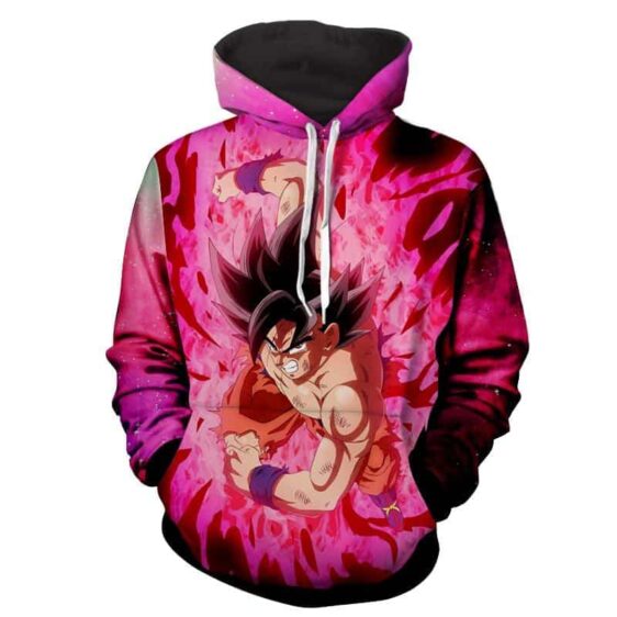 Dragon Ball Z Son Goku Ultra Instinct Flames Aura Hoodie