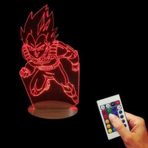Lampe LED 3D Dragon ball prince Vegeta