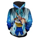 Dragon Ball Z Vegeta Super Saiyan Blue Back View Hoodie