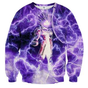 Dragon Ball Z Vegeta Super Saiyan Cool Lightning Aura Sweater