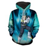 Dragon Ball Z Vegeta Super Saiyan In God Form Blue Hoodie