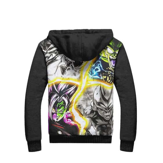 Evil Buu Goku Black Zamasu Fusion Badass Fleece Hooded Jacket