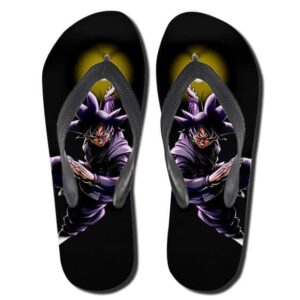 DBZ Black Goku Zamasu Villain Black Hole Sandals Flip Flops Shoes