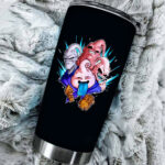 Fat Evil Thin And Kid Majin Buu Forms DBZ Black Tumbler