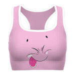 Fat Majin Buu Dragon Ball Z Pink Cool and Cute Sports Bra