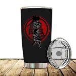 Fierce Son Goku Red Kame Kanji Dragon Ball Z Black Tumbler
