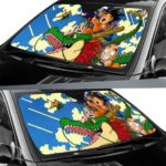 Flying Shenron Kid Goku Bulma Krillin & Piccolo Car Sun Shield