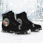 Frieza Cartoon Spaceship Logo Retro Design Combat Boots