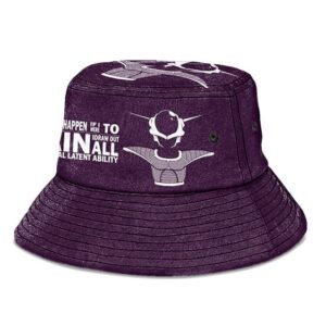 Frieza Quote Dragon Ball Z Purple and Powerful Bucket Hat