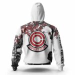 Future Trunks Capsule Corp Red White Zipper Hoodie