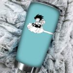 Goku And Krillin Riding Nimbus Cloud DBZ Minimalist Tumbler