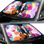 Goku And Vegeta SSGSS Kamehameha Vibrant Car Sun Shield