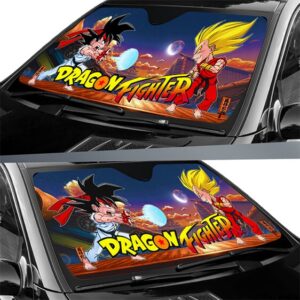 Goku And Vegeta Street Fighter Parody Car Sun Shade