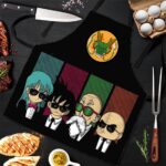 Goku Bulma Krillin and Master Roshi Dragon Ball Cool Apron