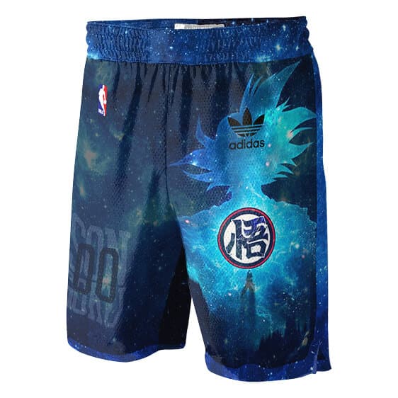 Goku Galaxy Silhouette Adidas NBA Jersey Shorts
