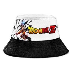 Goku Spirit Bomb Dragon Ball Z White and Black Bucket Hat