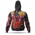 Goku Transformation Thunder Black Super Saiyan Zip Up Hoodie