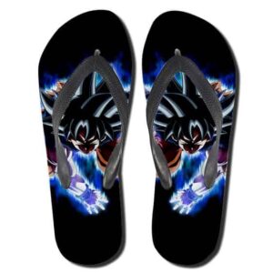 Goku Ultra Instinct Minimalist Black Flip Flop Slippers
