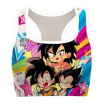 Goku Vegeta Broly Dragon Ball Super Cute Awesome Sports Bra