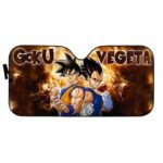 Goku and Vegeta Wearing Potara Earrings Car Sun Shield