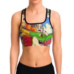 Goku and the Gang with Shenron DBZ Cool Awesome Sports Bra
