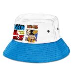 Goku vs Vegeta Dragon Ball Z White Blue Awesome Bucket Hat