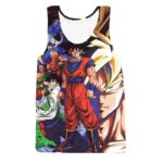 Goku Piccolo Gohan Tenshinhan Krillin 3D Tank Top - Saiyan Stuff