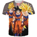 Goku Transformation Thunder Black Super Saiyan All Over Printed T-Shirt - Saiyan Stuff