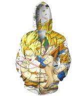 Goku and Shenron Dragon Ball Dope Zip Up Hoodie - Saiyan Stuff
