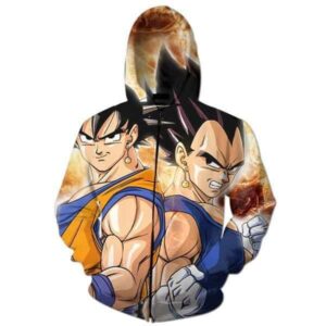 Goku and Vegeta Ultimate Fusion Vegito 3D Zip Up Hoodie - Saiyan Stuff