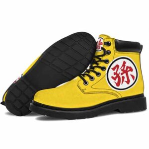Goku's Family Descendant Kanji Yellow Combat Boots