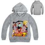 DBZ Son Goku Super Saiyan Forms Kids Long Sleeve Hoodie