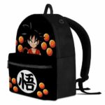 Happy Kid Goku Dragon Ball Pattern Black Backpack Bag