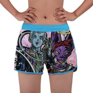 Hip Whis And Lord Beerus Dope Fan Art Women's Beach Shorts
