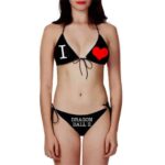 I Love Dragon Ball Minimalist Hot Sexy Black Bikini Swimsuit