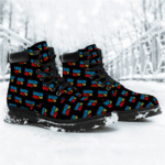 Iconic Dragon Ball Anime Logo Pattern All Season Boots