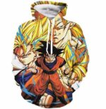 Kakarot Son Goku Forms Super Saiyan Transformation 3D Hoodie - Saiyan Stuff