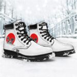 Kame House Monochrome Artwork White DBZ Combat Boots