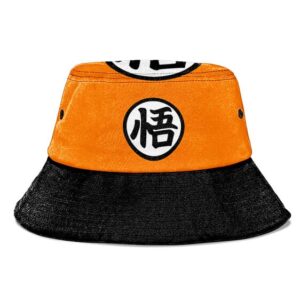 Kame Kanji Dragon Ball Z Orange and Black Cool Bucket Hat