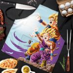 Kamehameha SSJ Son Goku and Gohan DBZ Awesome Powerful Apron