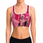 Kid Buu Dragon Ball Z Pink Powerful and Awesome Sports Bra