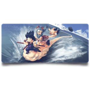 Kid Goku Bulma & Oolong Nimbus Cloud Ride Fan Art Mouse Pad