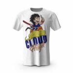 Kid Goku Cloud High White Dragon Ball Z T-Shirt